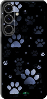 TPU чехол С синими отпечатками лап для Samsung Galaxy S24 FE - 6441b-3772 изображение 