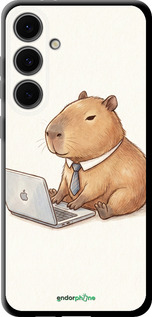 TPU чехол Funny Capybara CEO Working для Samsung Galaxy S24 FE - 6777b-3772 изображение 