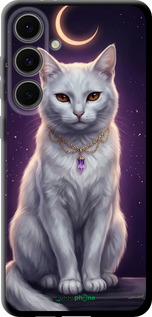 TPU чехол Mystic White Cat Gothic Dark Purple Gold для Samsung Galaxy S24 FE - 6805b-3772 изображение 