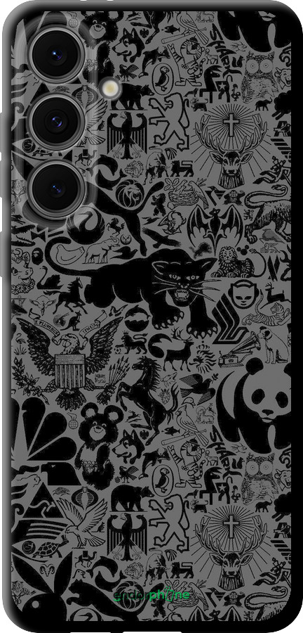 TPU чехол Чёрно-серый стикер бомбинг для Samsung Galaxy S24 FE - 2432b-3772 изображение 