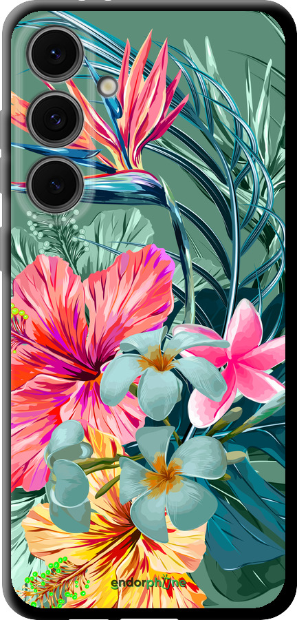 TPU чехол Тропические цветы v1 для Samsung Galaxy S24 FE - 4667b-3772 изображение 