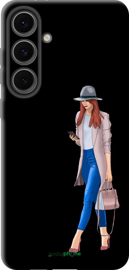TPU чехол Девушка 1 для Samsung Galaxy S24 FE - 4751b-3772 изображение 