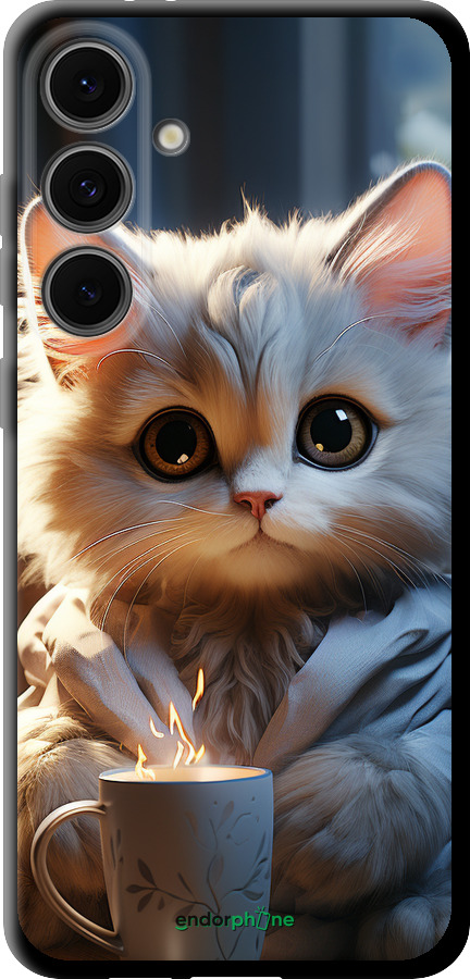 TPU чехол White cat для Samsung Galaxy S24 FE - 5646b-3772 изображение 