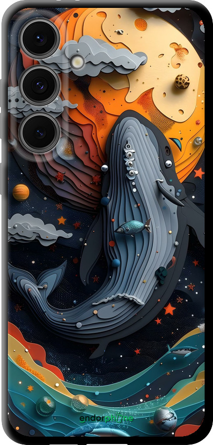 TPU чехол Кит в космосе для Samsung Galaxy S24 FE - 6328b-3772 изображение 