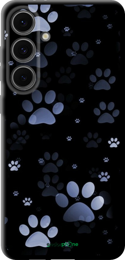 TPU чехол С синими отпечатками лап для Samsung Galaxy S24 FE - 6441b-3772 изображение 