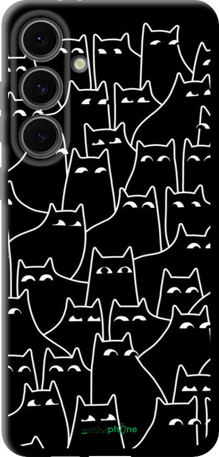 TPU чехол С изображением кошек для Samsung Galaxy S24 FE - 6470b-3772 изображение 