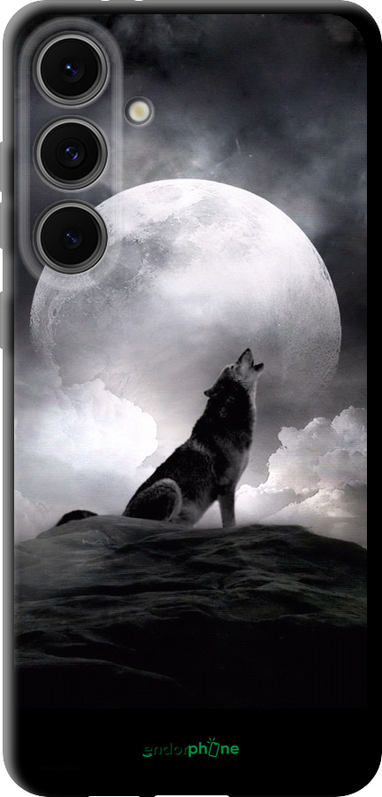 TPU чехол Воющий волк для Samsung Galaxy S24 FE - 934b-3772 изображение 