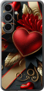 Силіконовий чехол Сердечки v2 для Samsung Galaxy S24 FE - 5832u-3772 изображение 