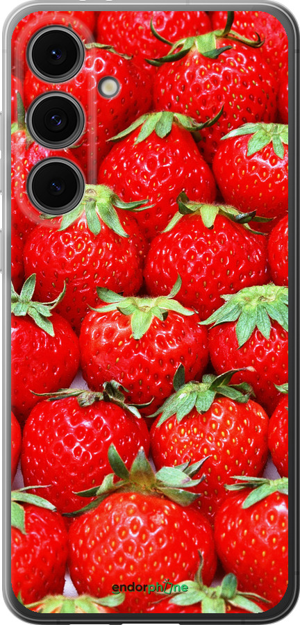 Силиконовый чехол Клубника для Samsung Galaxy S24 FE - 6020u-3772 изображение 