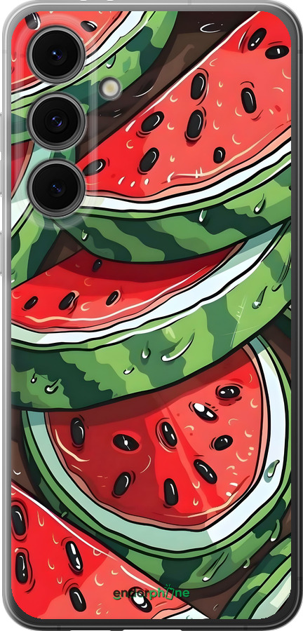 Силиконовый чехол Арбуз для Samsung Galaxy S24 FE - 6315u-3772 изображение 