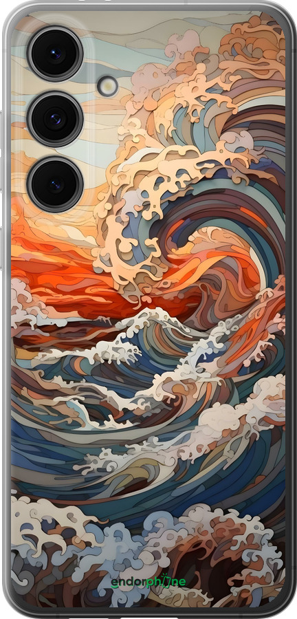 Силіконовий чехол Арт хвилі для Samsung Galaxy S24 FE - 6324u-3772 изображение 