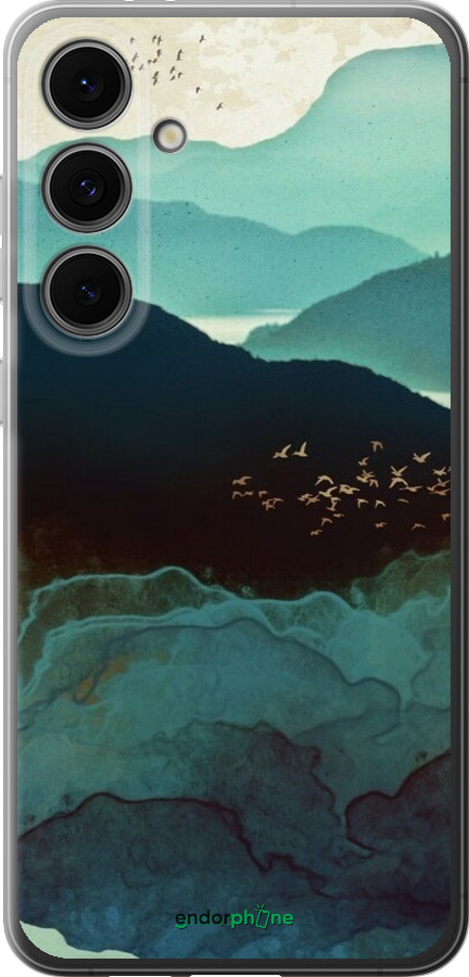 Силиконовый чехол С изображением гор Индиго для Samsung Galaxy S24 FE - 6484u-3772 изображение 