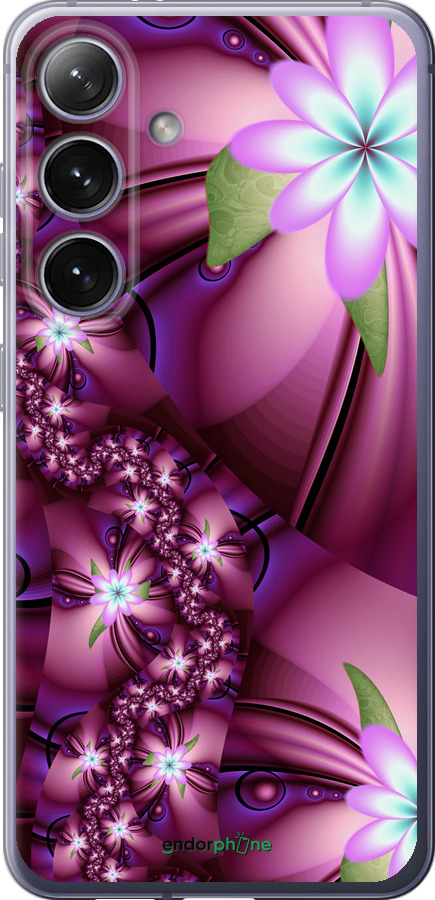 

Силіконовий чохол "Квіткова мозаїка" для Samsung Galaxy S24 Plus, Рожевий
