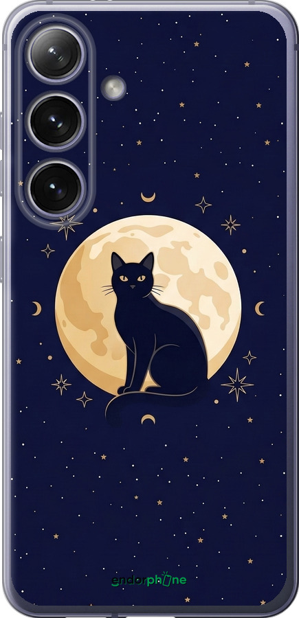 Силіконовий чехол Cute Cat Celestial/Witchy для Samsung Galaxy S24 Plus - 6787u-3388 изображение 