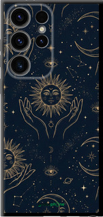 TPU чехол Celestial Harmony: Sun & Moon Gold Mystic Pattern для Samsung Galaxy S24 Ultra - 6778b-3389 изображение 