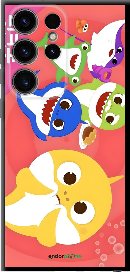 TPU чехол Бейби Шаркс для Samsung Galaxy S24 Ultra - 6305b-3389 изображение 