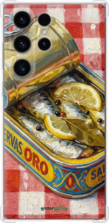Силикон с усиленными углами чехол Vintage Sardine Tin Phone для Samsung Galaxy S24 Ultra - 6772sp-3389 изображение 
