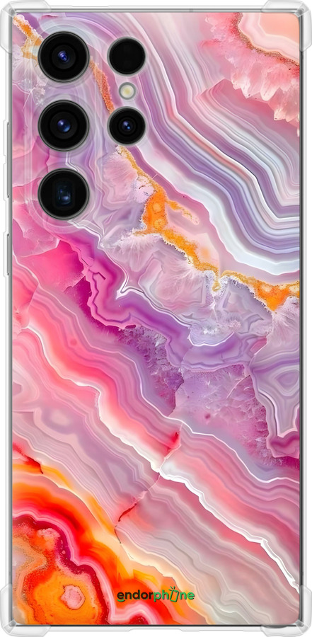 Силикон с усиленными углами чехол Мрамор 2 для Samsung Galaxy S24 Ultra - 6307sp-3389 изображение 