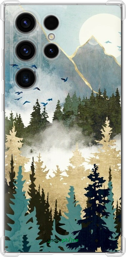Силикон с усиленными углами чехол С изображением лесного пейзажа для Samsung Galaxy S24 Ultra - 6548sp-3389 изображение 