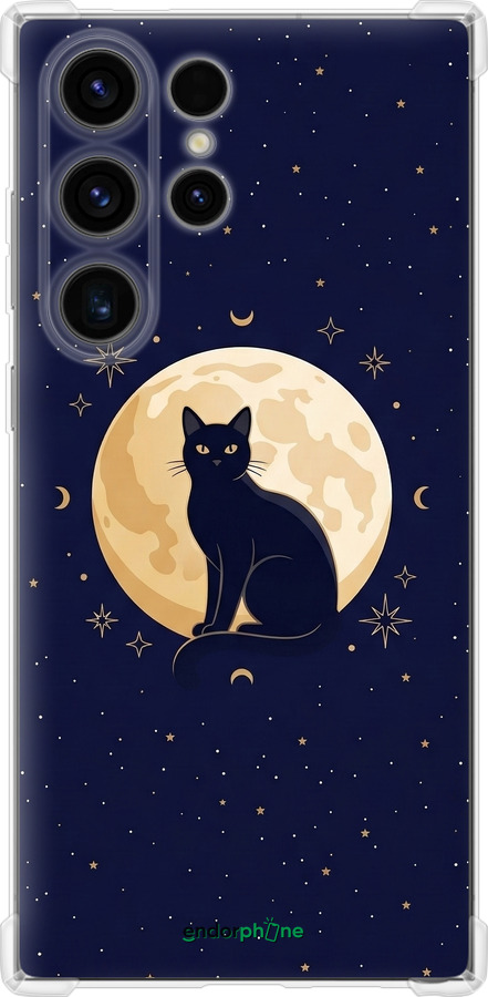Силикон с усиленными углами чехол Cute Cat Celestial/Witchy для Samsung Galaxy S24 Ultra - 6787sp-3389 изображение 