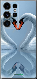 Силиконовый чехол Лебеди для Samsung Galaxy S24 Ultra - 6007u-3389 изображение 