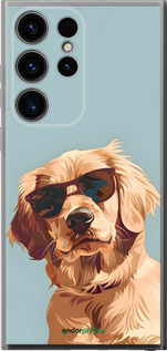 Силиконовый чехол Пес в очках для Samsung Galaxy S24 Ultra - 6381u-3389 изображение 