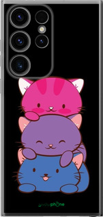 Силиконовый чехол Милые кошки для Samsung Galaxy S24 Ultra - 6518u-3389 изображение 