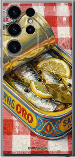 Силиконовый чехол Vintage Sardine Tin Phone для Samsung Galaxy S24 Ultra - 6772u-3389 изображение 