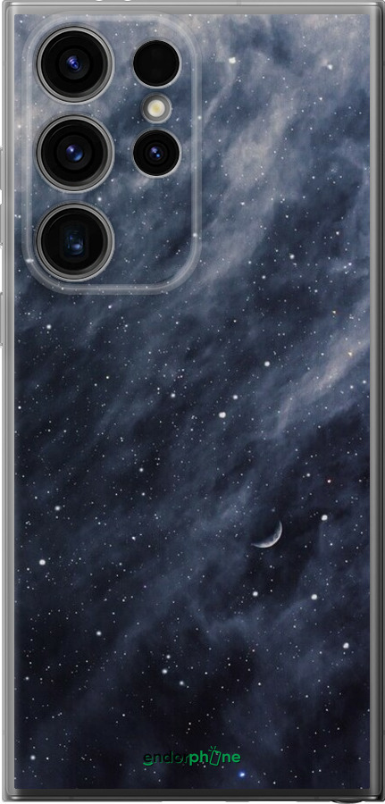 Силіконовий чехол Сині хмари, Синій місяць для Samsung Galaxy S24 Ultra - 6398u-3389 изображение 