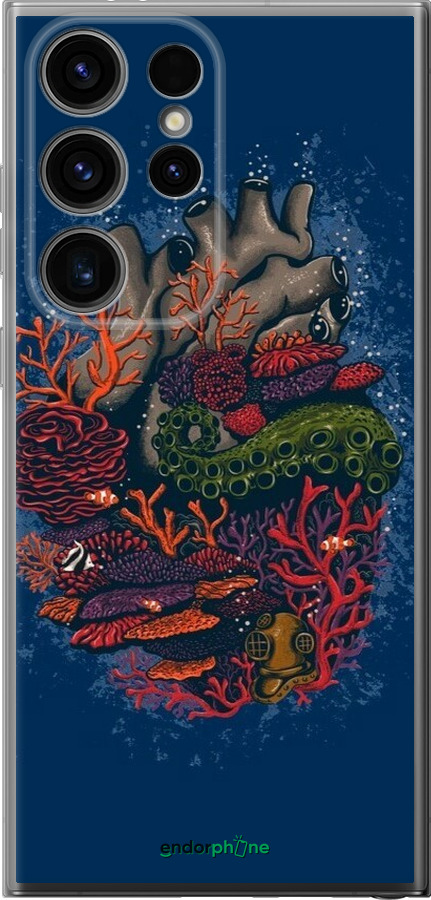 Силіконовий чехол Серце моря для Samsung Galaxy S24 Ultra - 6506u-3389 изображение 