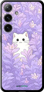 TPU чехол Котик в цветах для Samsung Galaxy S24 - 6390b-3390 изображение 