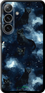 TPU чехол Зображення котиків з темною аквареллю для Samsung Galaxy S24 - 6521b-3390 изображение 