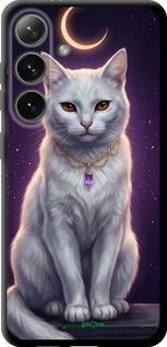 TPU чехол Mystic White Cat Gothic Dark Purple Gold для Samsung Galaxy S24 - 6805b-3390 изображение 
