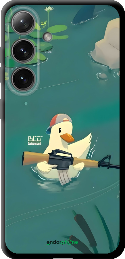 TPU чехол Уточка с автоматом для Samsung Galaxy S24 - 6356b-3390 изображение 