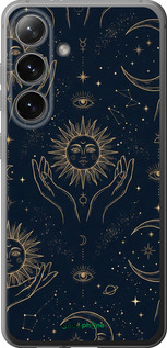 Силиконовый чехол 'Celestial Harmony: Sun & Moon Gold Mystic Pattern' для Samsung Galaxy S24 изображение 5