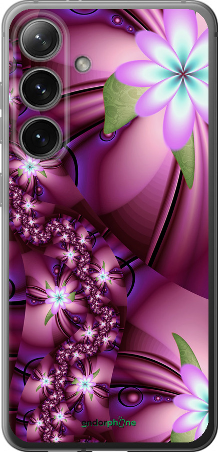

Силіконовий чохол "Квіткова мозаїка" для Samsung Galaxy S24, Рожевий
