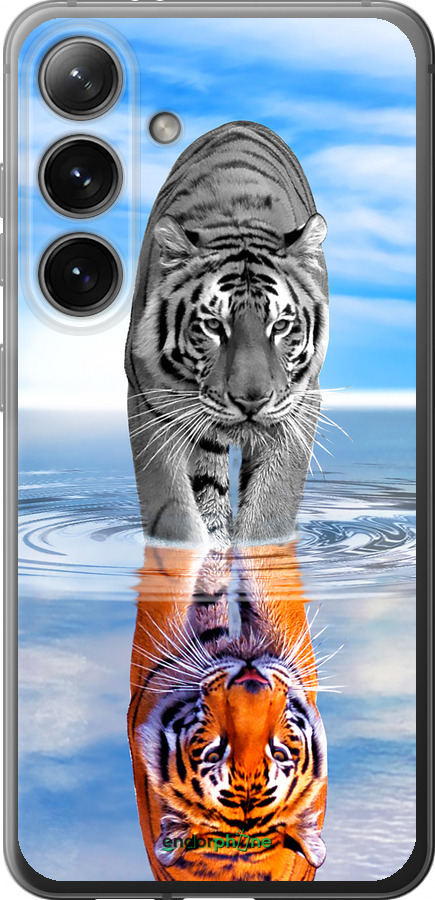 Силиконовый чехол Тигр для Samsung Galaxy S24 - 6016u-3390 изображение 
