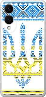 Силиконовый чехол Герб - вышиванка желто-голубая для Samsung Galaxy S25 Edge - 1197u-3923 изображение 