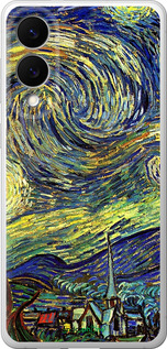 Силиконовый чехол Винсент Ван Гог. Звёздная ночь для Samsung Galaxy S25 Edge - 163u-3923 изображение 