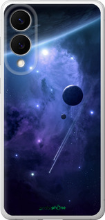 Силиконовый чехол Планеты в синем космосе для Samsung Galaxy S25 Edge - 171u-3923 изображение 