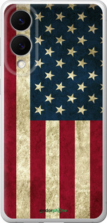 Силиконовый чехол Флаг США для Samsung Galaxy S25 Edge - 395u-3923 изображение 
