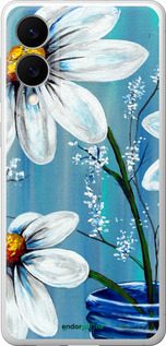 Силиконовый чехол Красивые арт-ромашки для Samsung Galaxy S25 Edge - 4031u-3923 изображение 
