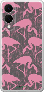 Силиконовый чехол Vintage-Flamingos для Samsung Galaxy S25 Edge - 4171u-3923 изображение 