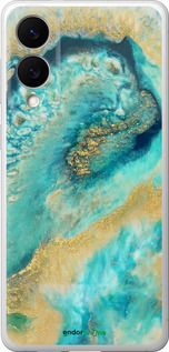 Силиконовый чехол Green marble для Samsung Galaxy S25 Edge - 4365u-3923 изображение 