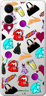 Силиконовый чехол stickers для Samsung Galaxy S25 Edge - 4757u-3923 изображение 