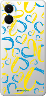 Силиконовый чехол Сердца UA для Samsung Galaxy S25 Edge - 5292u-3923 изображение 