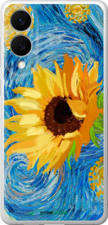 Силиконовый чехол Цветы желто-голубые для Samsung Galaxy S25 Edge - 5308u-3923 изображение 