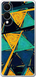 Силиконовый чехол Арт, абстракция, желтый, синий для Samsung Galaxy S25 Edge - 5382u-3923 изображение 