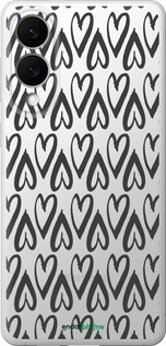 Силіконовий чехол Серця v2 для Samsung Galaxy S25 Edge - 5497u-3923 изображение 