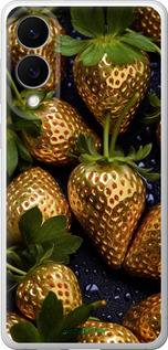Силиконовый чехол Золотая клубника для Samsung Galaxy S25 Edge - 5637u-3923 изображение 